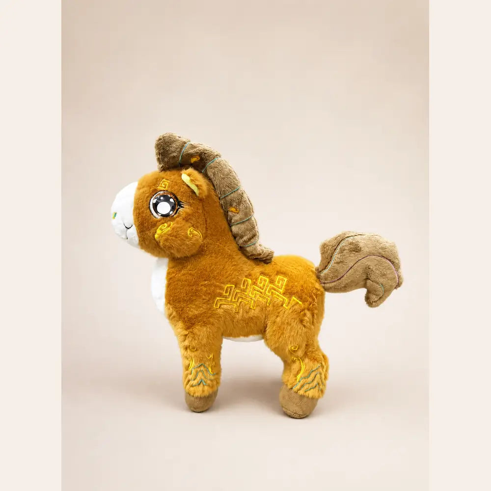 Golden Brown Celestial Qilin Plush – 29cm
