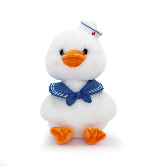 plush duck toy in sailor uniform stuffed animal PlushThis