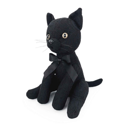 elegant bombay black cat left front view