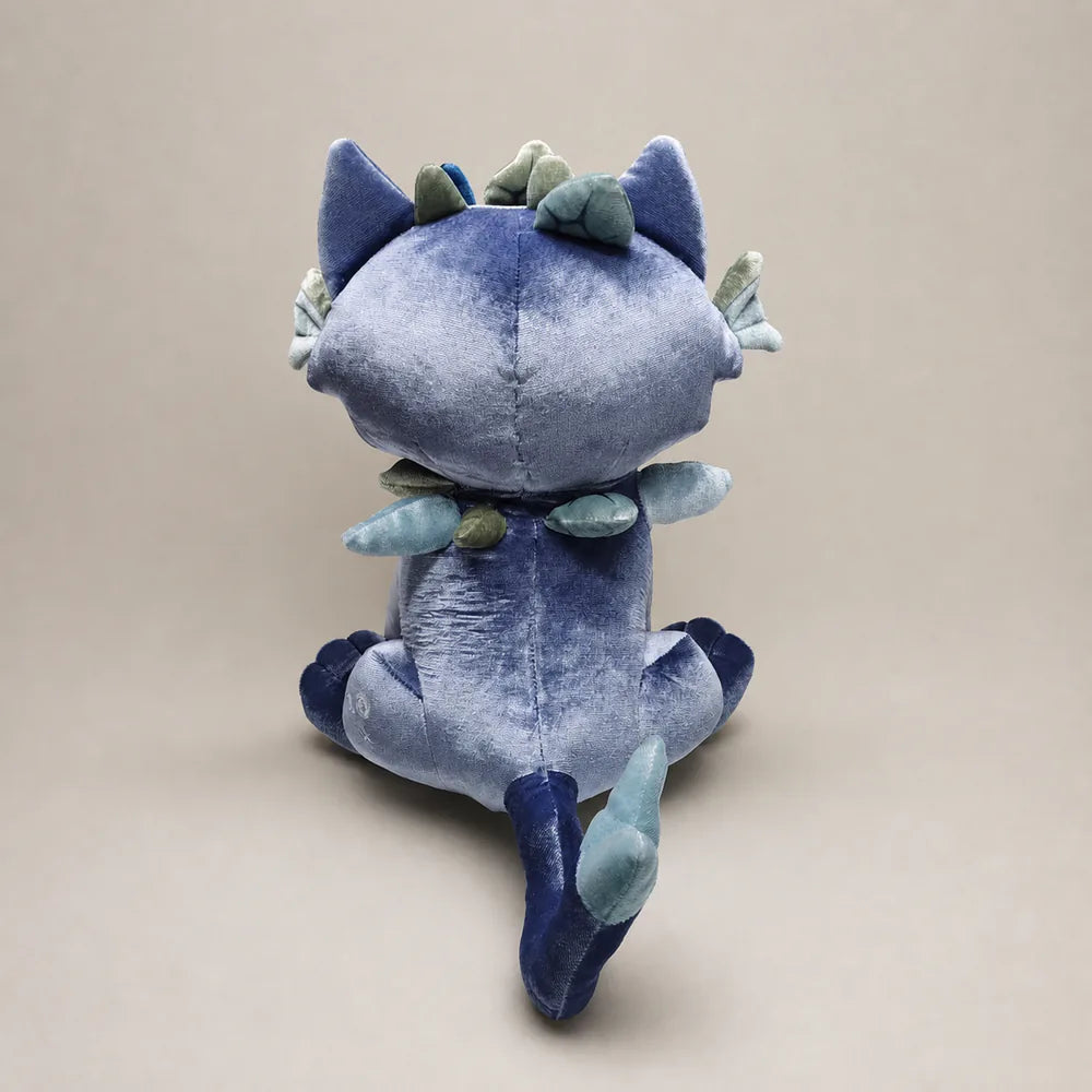 Mystic Dragon Plush Stuffed Animal Blue Back View