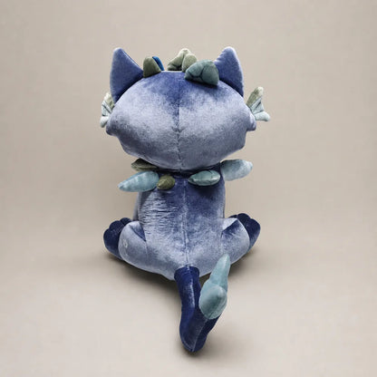 Mystic Dragon Plush Stuffed Animal Blue Back View