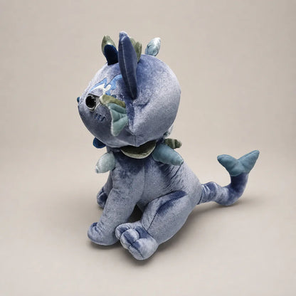 Mystic Dragon Plush Stuffed Animal Blue Side View