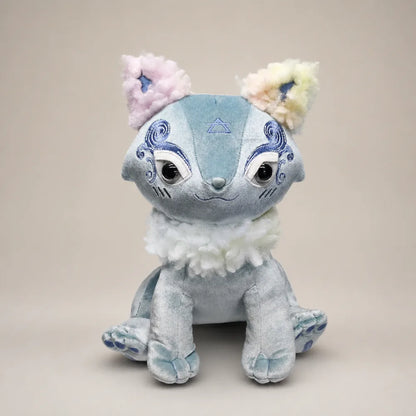 Mystic Dragon Plush Stuffed Animal Ice Blue Front View