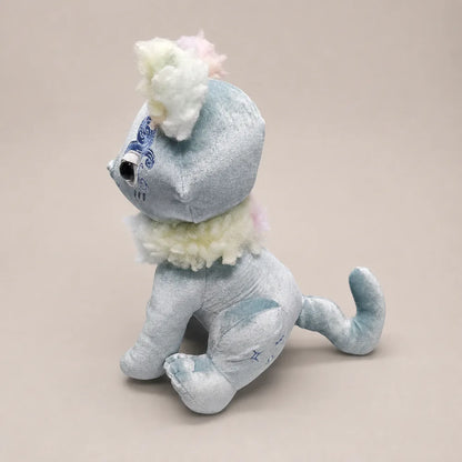 Mystic Dragon Plush Stuffed Animal Ice Blue Side View