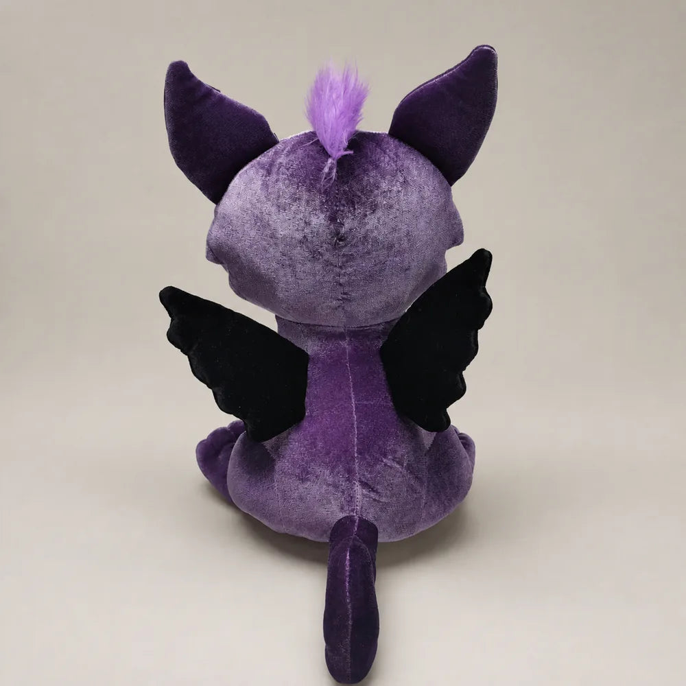 Mystic Dragon Plush Stuffed Animal Purple Back View