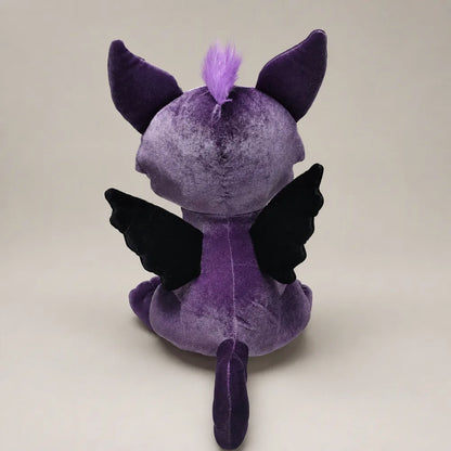 Mystic Dragon Plush Stuffed Animal Purple Back View
