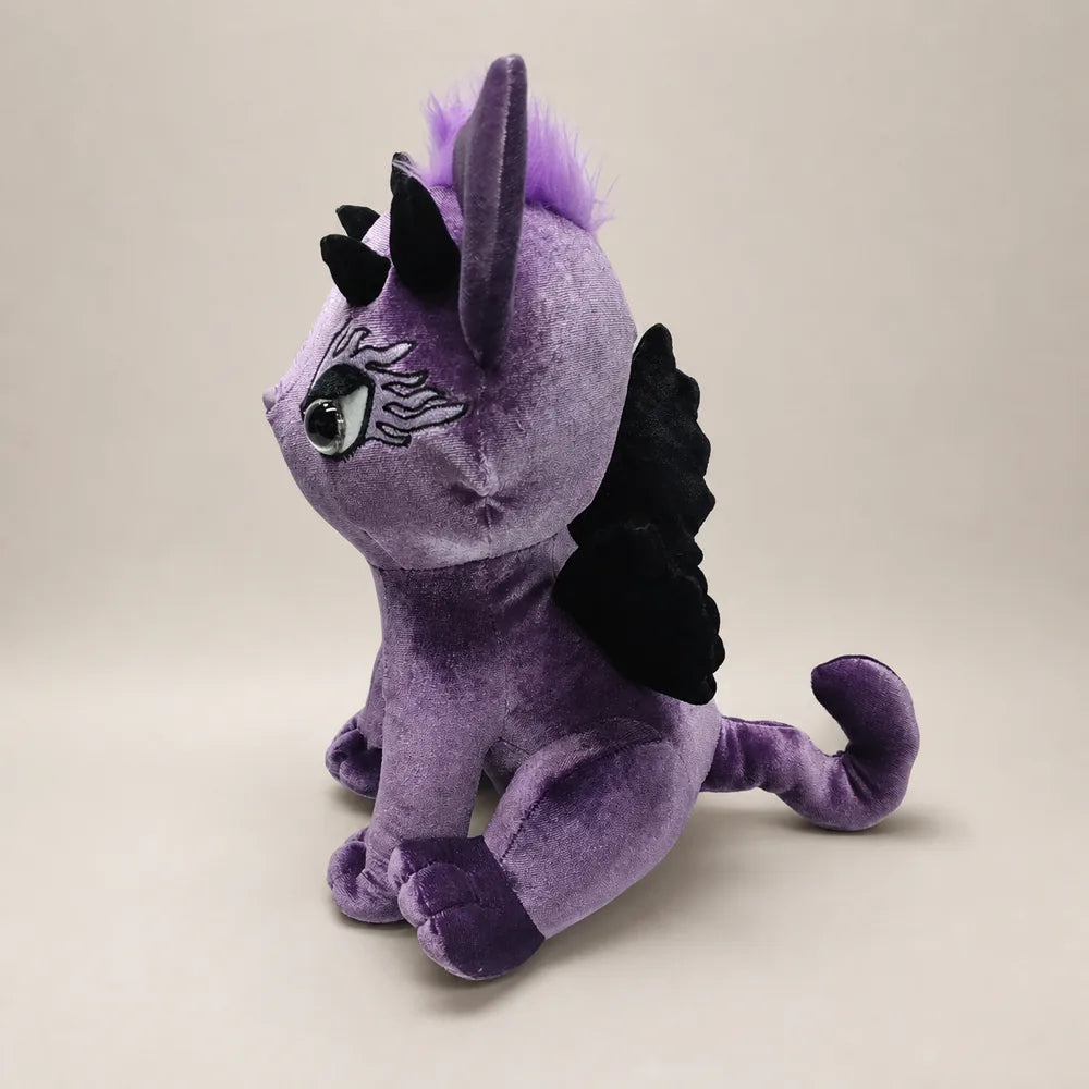 Mystic Dragon Plush Stuffed Animal Purple Side View