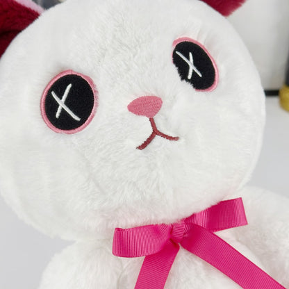 Pink And White Emo Bunny with Cross Eyes
