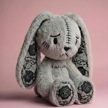 Emo Grey Bunny with Lace