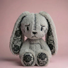 Emo Grey Bunny with Lace