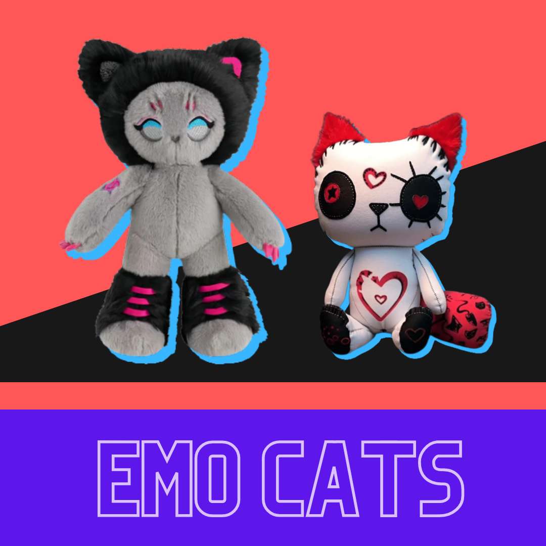 Emo cats plush