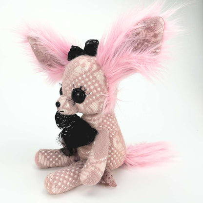 emo pink fox stuffed animal