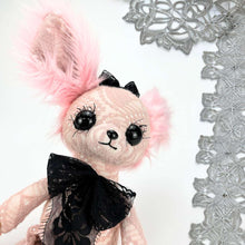 Emo pink stuffed fox