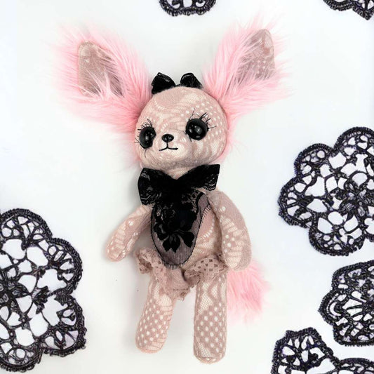 emo pink fox stuffed animal