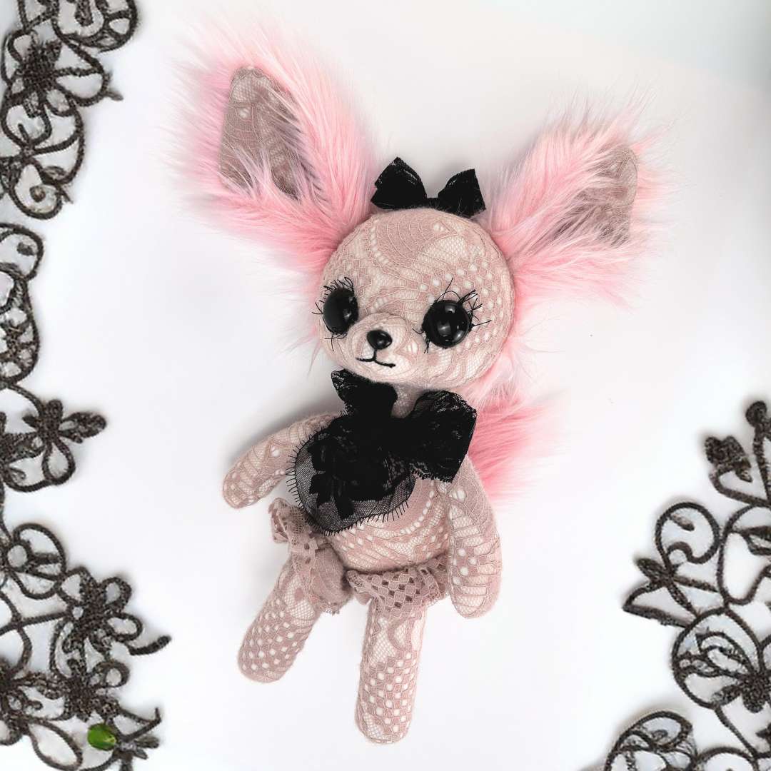 Kawaii Emo Pink Fennec Fox Plush – PlushThis| Plushies & Stuffed Animals