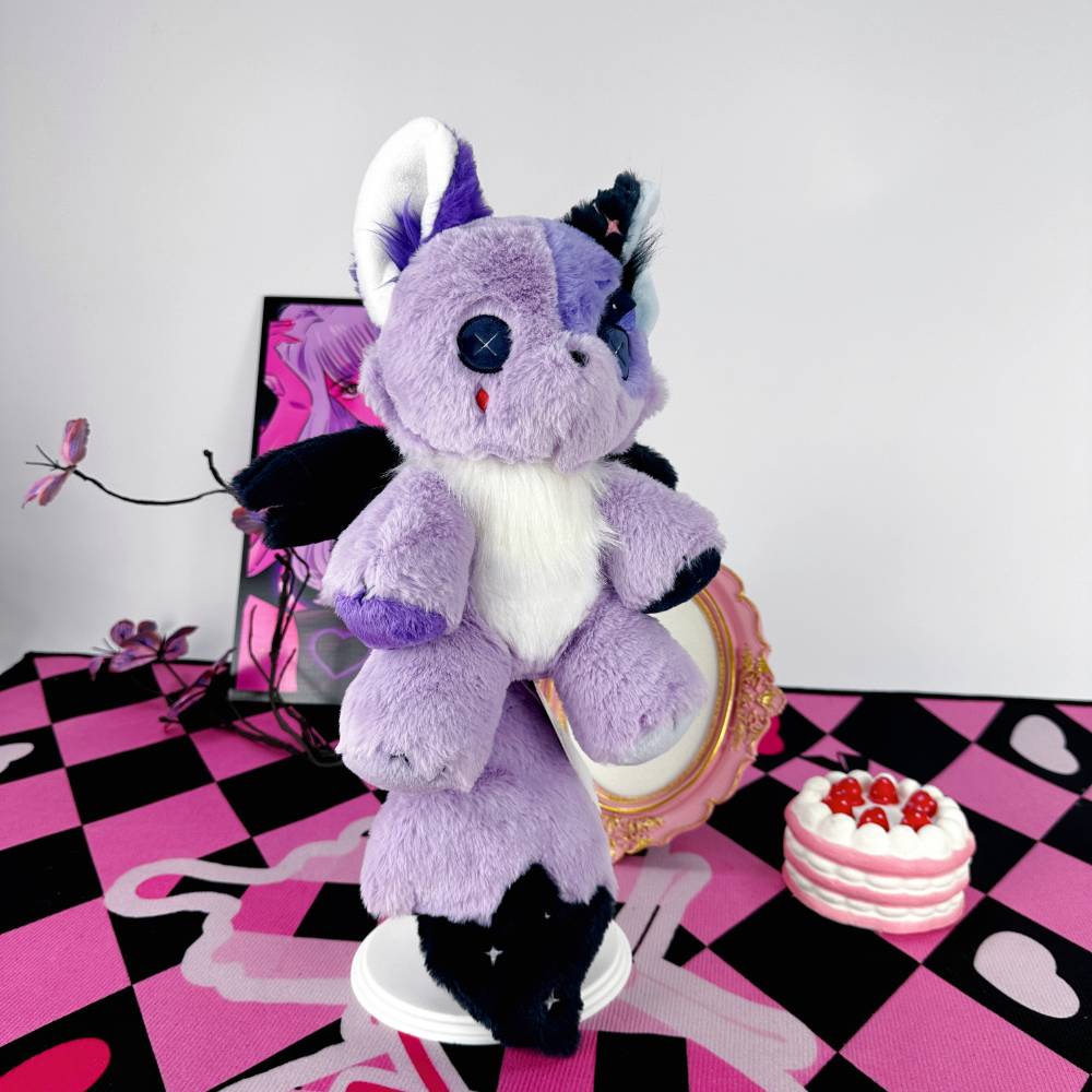 Emo Purple Fox Plushie with Wings – PlushThis| Plushies & Stuffed Animals