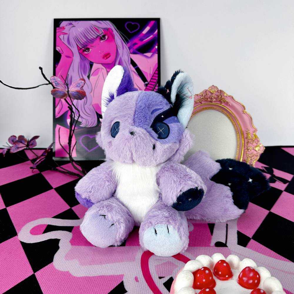Emo Purple Fox Plushie with Wings – PlushThis| Plushies & Stuffed Animals