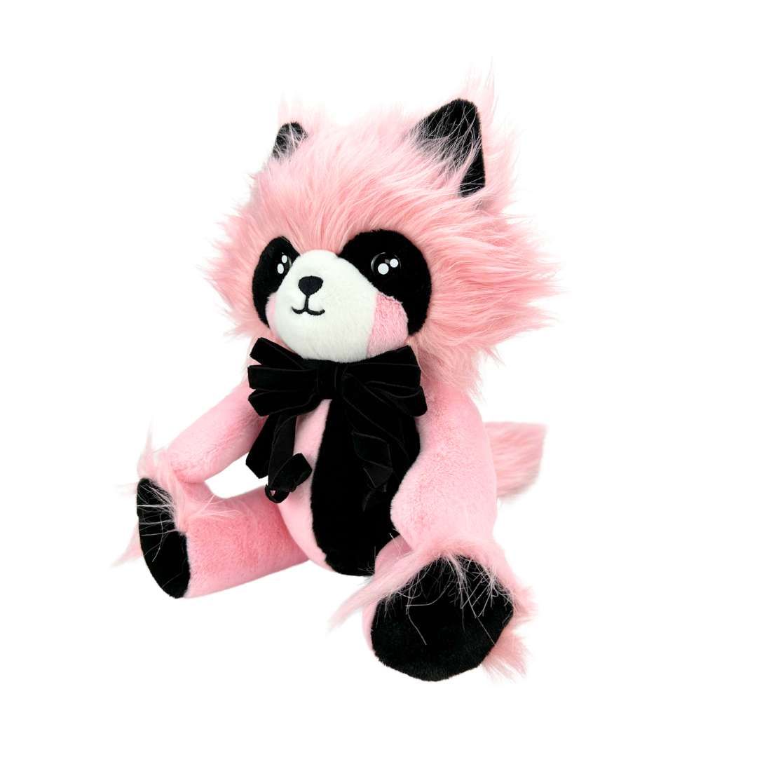 Pink raccoon Stuffed animal emo raccoon