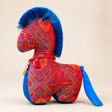 Traditional Brocade Horse Plush - Red Color
