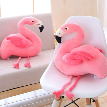 an adorable flamingo stuffed animal