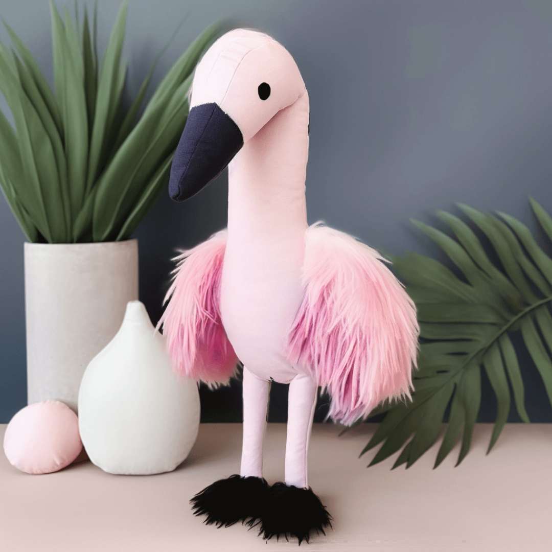 Cute stylish pink flamingo stuffed animal PlushThis