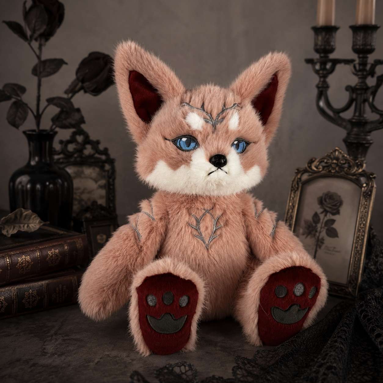 Peluche Renard Rose Vigne