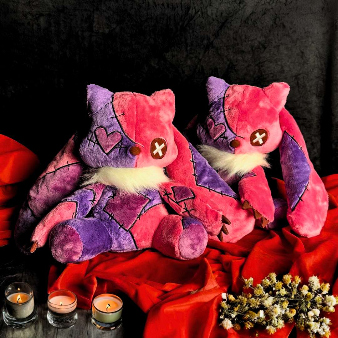 Emo Pink Bunny Foxy Plush