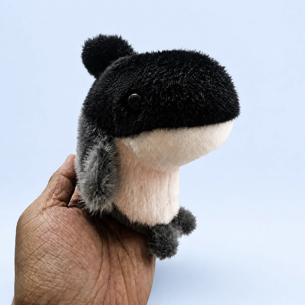 Fuzzy Baby Whale Plush – Black Color