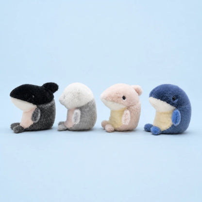 Fuzzy Baby Whale Plush – Four Colors Side View