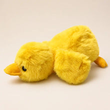 Yellow Fuzzy Duck Plush - Side View