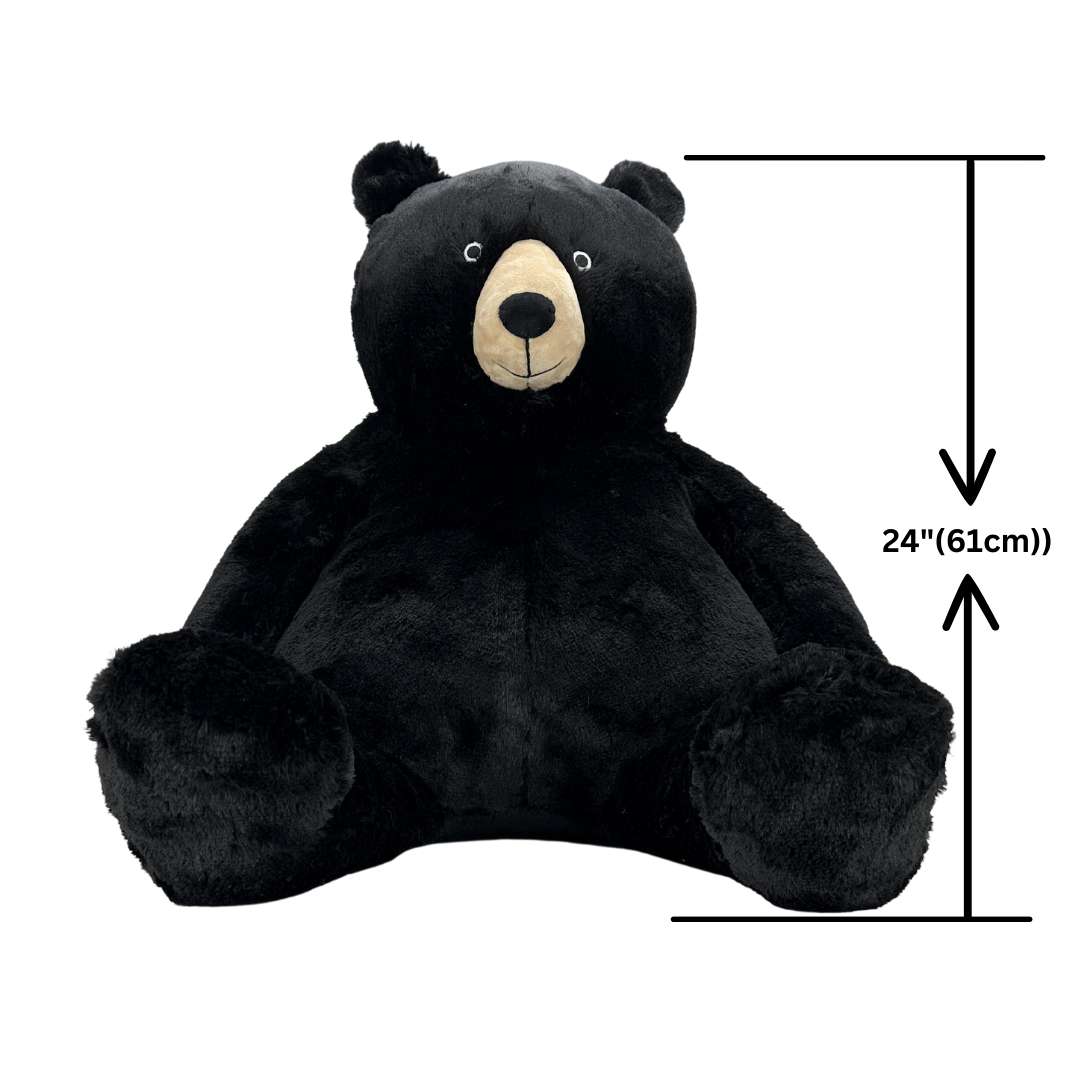 Giant black teddy bear