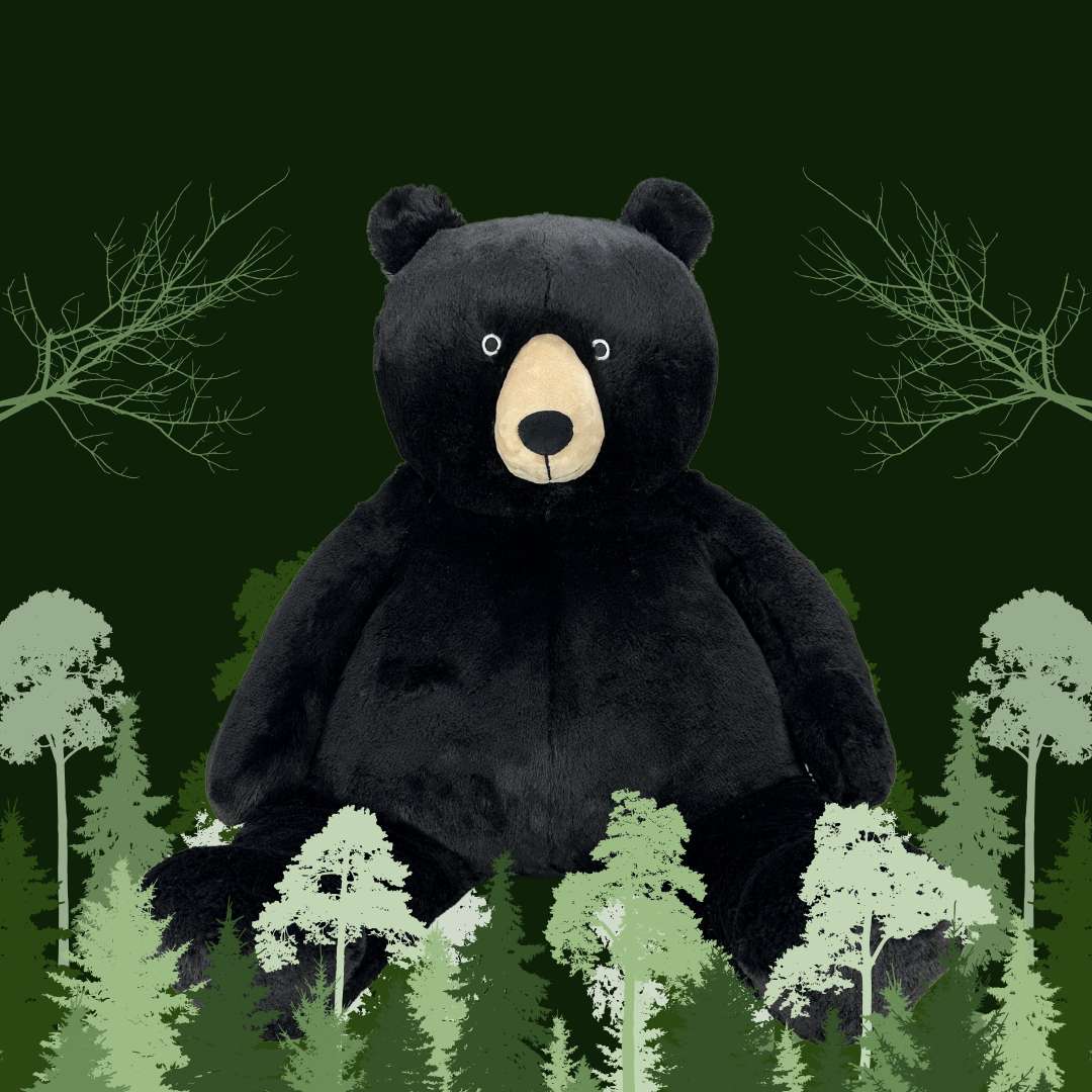 Large stuffed hot sale black bear