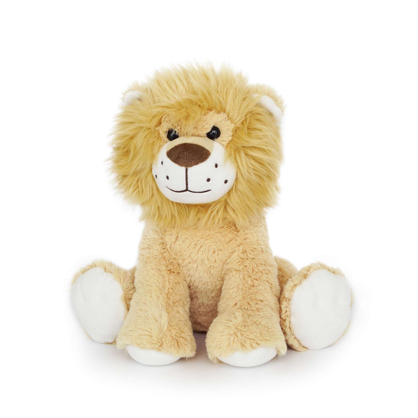 Front view Gold lion stuffed animal PlushThis