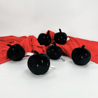 Goth Black Apple Plush