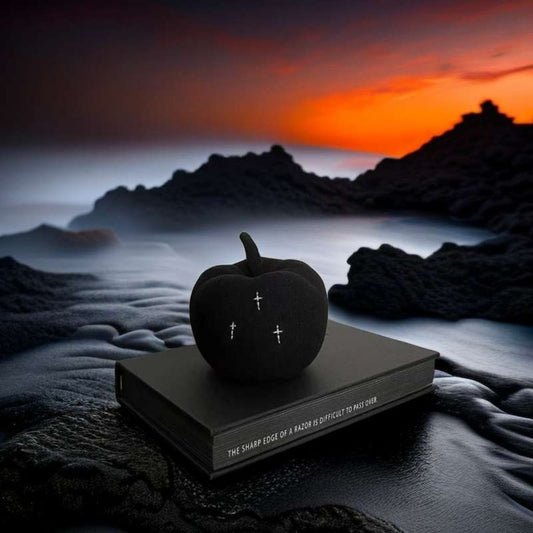 Goth Black Apple Plush