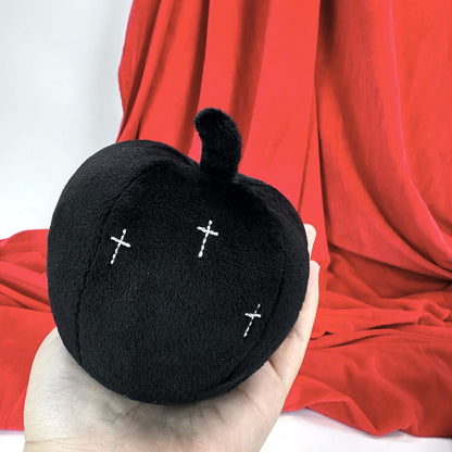 Goth Black Apple Plush