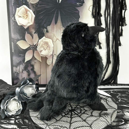 Black Goth Crow Stuffed Toy