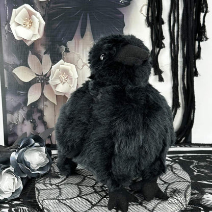Black Goth Crow Stuffed Toy