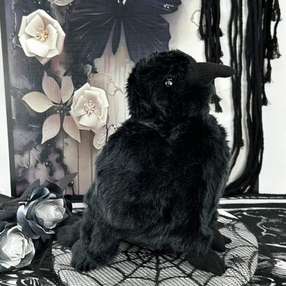 Black Goth Crow Stuffed Toy