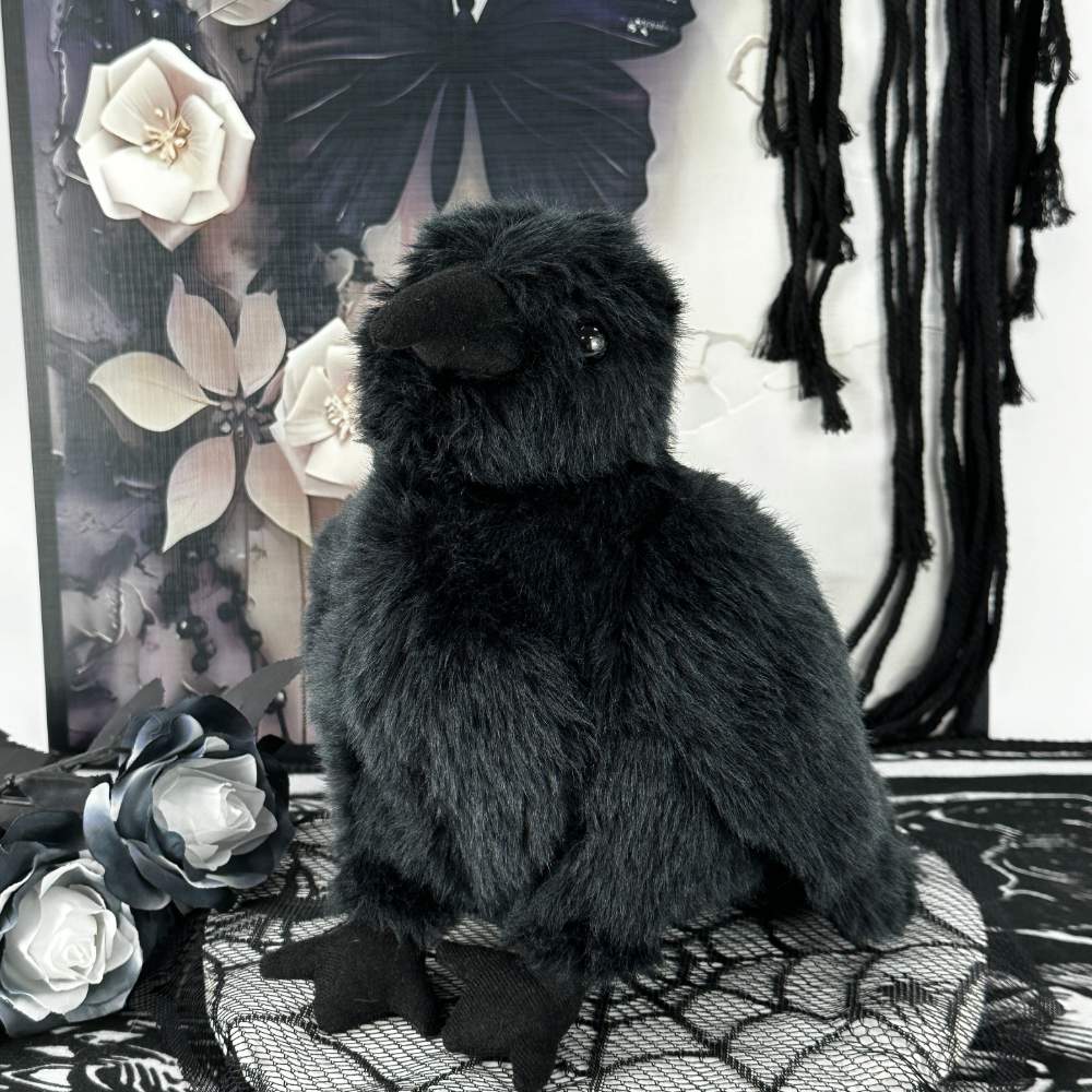 Black Goth Crow Stuffed Toy