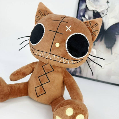 Goth Brown Smirk Cat Plush