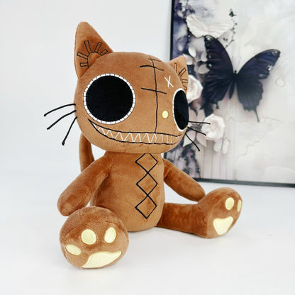 Goth Brown Smirk Cat Plush