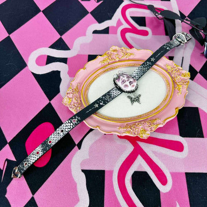 Gothic Doll Face Butterfly Choker