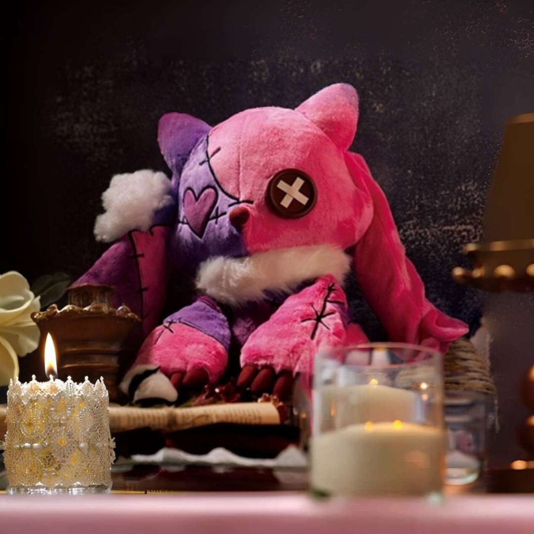 Emo Pink Bunny Foxy Plush
