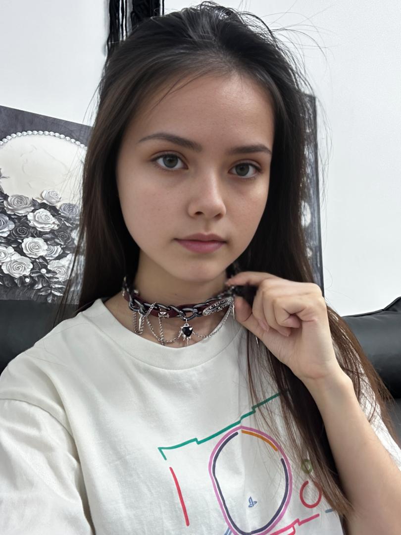 Gothic Red & Black Devil Heart Chain Leather Choker