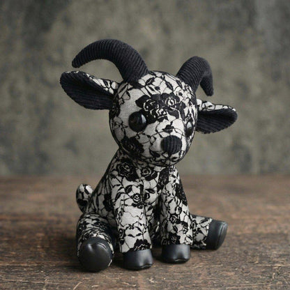 Goth Black Goat Stuffed Animal