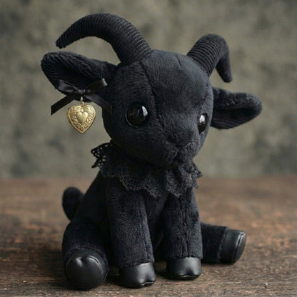 Goth Black Goat Stuffed Animal