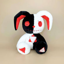 Goth Voodoo Black and White Bunny Plush
