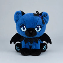 Gothic Blue Bat Cat Plush Front View