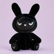 Black Gothic Bunny Plush - Front View